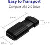 Memoria USB 2.0 PinStripe da 64Gb Colore Nero