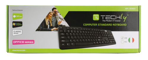 Tastiera 105 tasti USB Standard, colore Nero