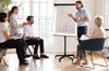 Lavagna Magnetica Cancellabile Flipchart Portablocco Ruote 70x100 cm