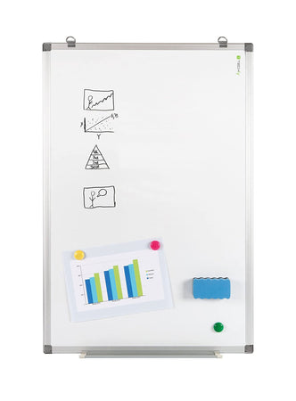 Lavagna Magnetica Laccata Bianca Cancellabile a Secco 90x180 cm