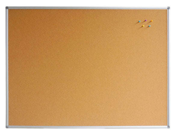 Bacheca Lavagna in Sughero Cornice in Alluminio Anodizzato 45x60 cm