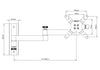 Supporto a muro per TV LED LCD 13-30'' inclinabile 3 snodi nero