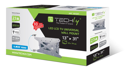 Supporto a muro per TV LED LCD 13''-31'' inclinabile
