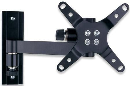 Supporto a muro per TV LED LCD 13-30'' inclinabile 2 snodi nero
