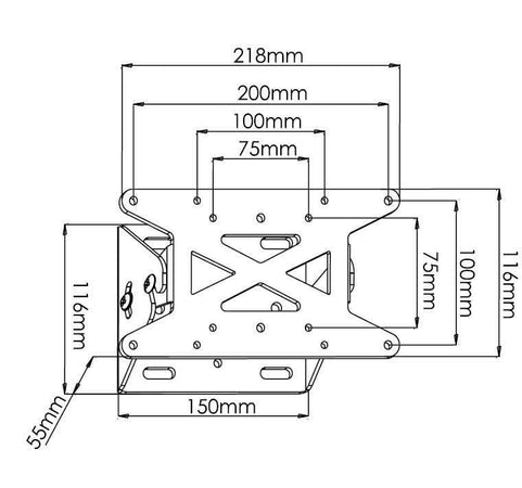 Supporto a muro per TV LED LCD 13''-31'' inclinabile
