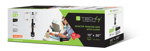 Supporto da Scrivania per Monitor 13-30'' Braccio Corto Inclinabile