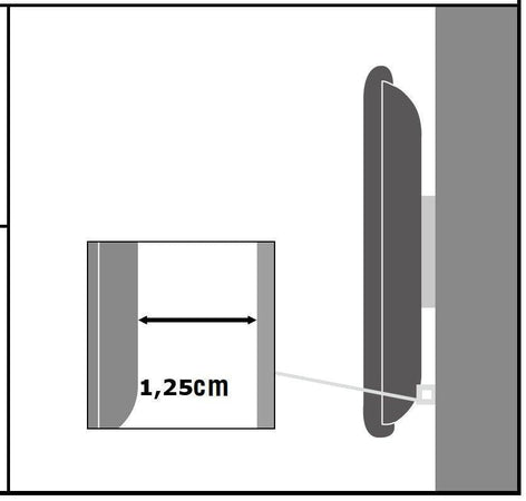 Supporto a muro per TV LED LCD 13''-37'' fisso Nero