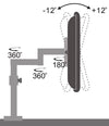 Supporto da scrivania per Monitor 13-27'' braccio lungo inclinabile