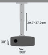 Supporto a Soffitto per Proiettori Estensione 30-37 cm Silver