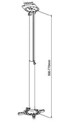 Supporto a soffitto professionale per proiettori estensione 50-77 cm