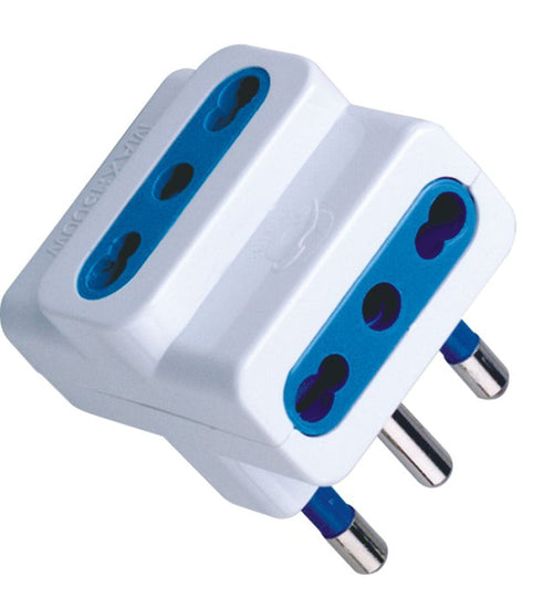 Adattatore triplo spina 16A Bianco