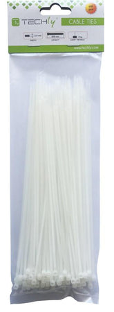 Fascette Fermacavi Autobloccanti 200x2,5mm in Nylon 100pz Bianco