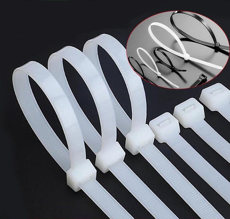 Fascette Fermacavi Autobloccanti 200x2,5mm in Nylon 100pz Bianco