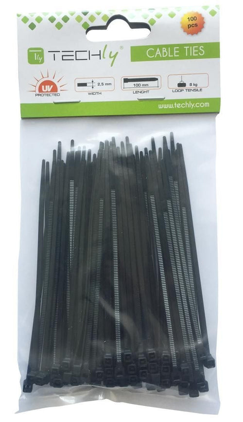 Fascette Fermacavi Autobloccanti 200x2,5mm in Nylon 100pz Nero