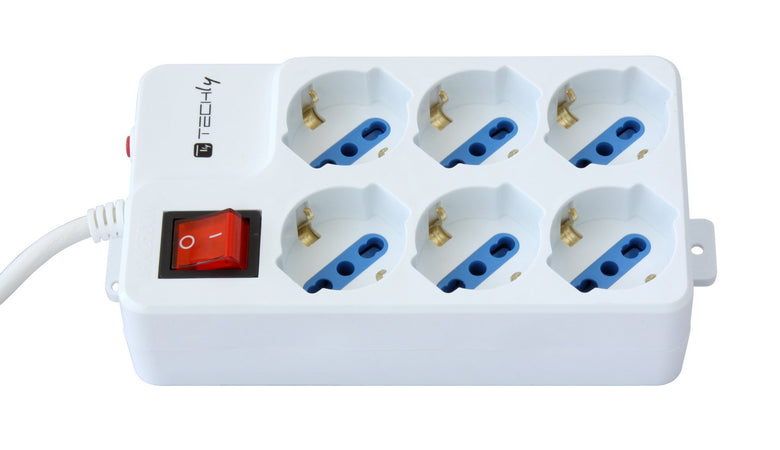 Multipresa 6 Posti Italiana Bipasso / Schuko Angolata
