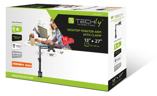 Supporto da scrivania per Monitor 13-27'' braccio medio inclinabile