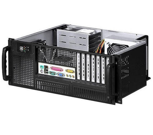 Chassis Industriale Rack 19''/Desktop 4U Ultra Compatto Nero