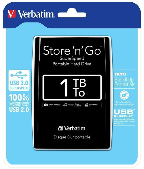 Hard Disk Esterno 2.5'' Store 'n' Go 1TB USB 3.0 Nero