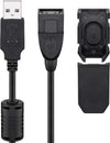 Cavo Prolunga USB 2.0 con Ferrite A Maschio / A Femmina 2m Nero