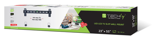 Staffa Muro Fissa Slim con Distanziali TV LED LCD 23-55'' Nero