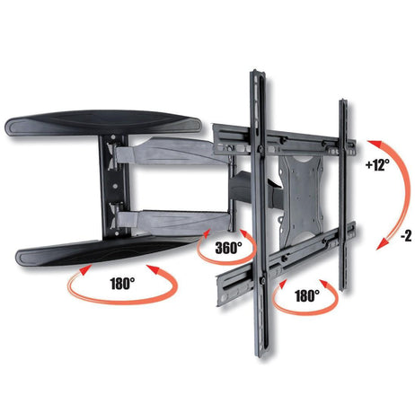 Supporto a Muro Ultra Slim per TV LED LCD 40-65'' Full Motion Nero