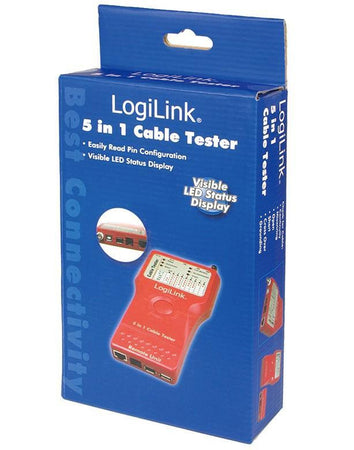 Tester di Rete per Cavi Firewire RJ45 Cat. 5 e 6, ISDN, USB e BNC