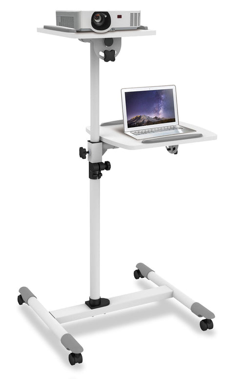 Carrello Supporto per Proiettore Beamer Notebook PC Ripiani Regolabili