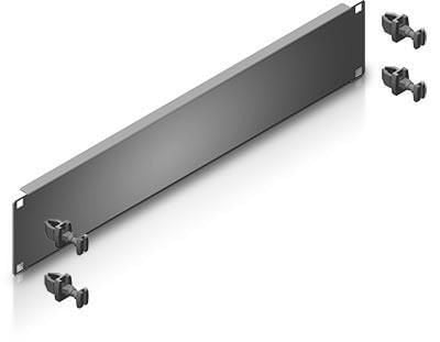 Pannello Cieco Toolless 4 Clip per Armadi Rack 19'' 2U Nero