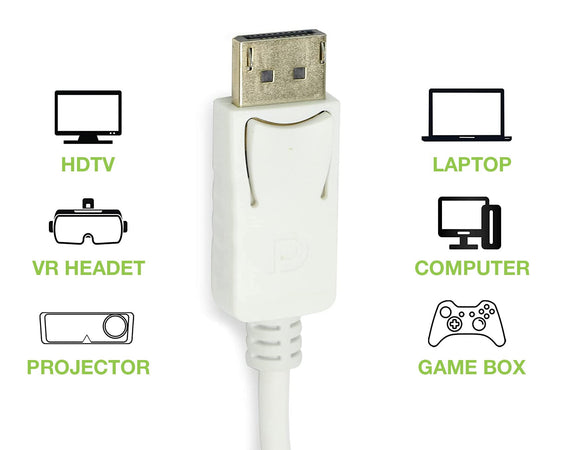 Adattatore Attivo DisplayPort 1.2 Maschio HDMI Femmina 4K 30Hz 15cm Bianco