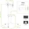 Carrello Supporto Pavimento Porta TV LCD/LED/Plasma 30''-65'' Mensola