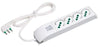 Multipresa 4 Posti Italiana Bipasso / Schuko Bianco
