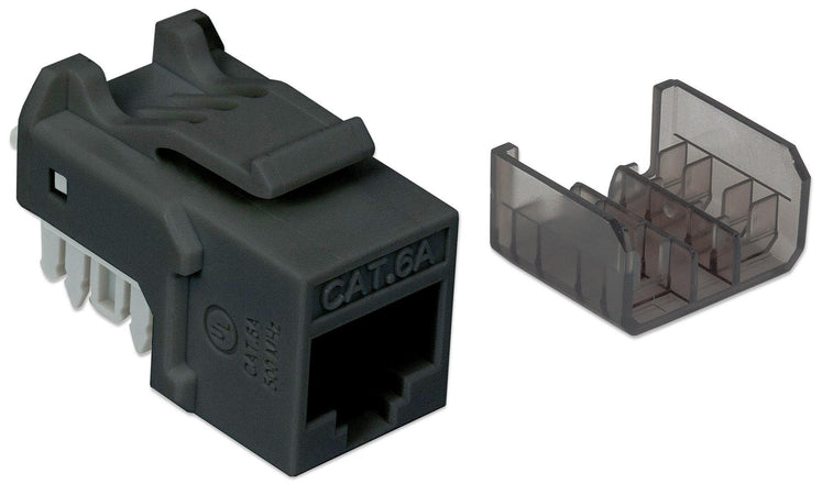 Frutto Keystone RJ45 Cat6A UTP 10 Gigabit Nero