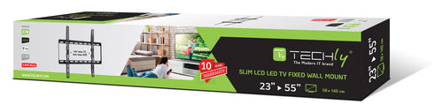 Supporto a Muro Fisso Slim per TV LED LCD 23-55'' Nero