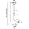 Supporto Telescopico a Soffitto fino a 1,6m per TV LED LCD 23-42''