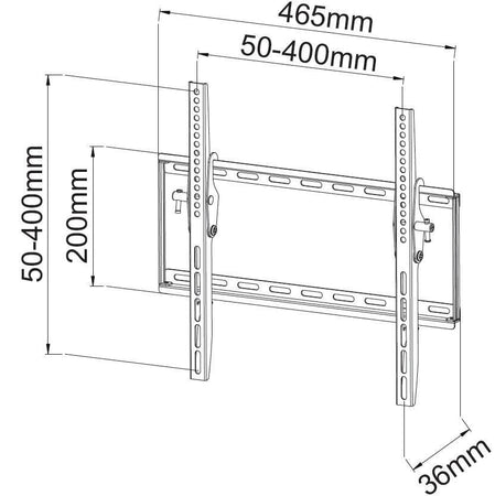 Supporto a Muro Inclinabile per TV LED LCD 23-55'' Nero