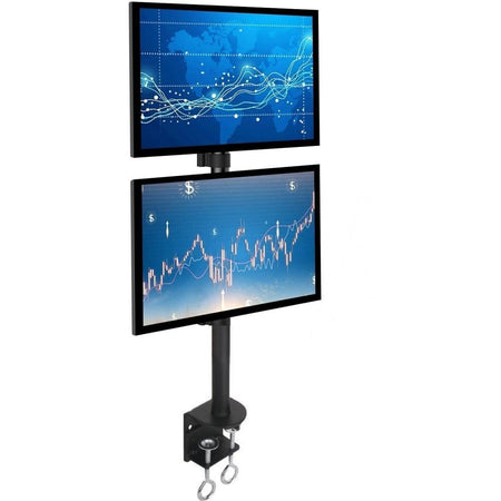 Supporto da Scrivania per 2 Monitor 13-27'' con Morsetto
