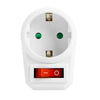 Adattatore con Presa Schuko CEE 7/4 con Interruttore Bianco