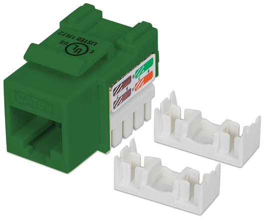 Frutto Keystone RJ45 Cat5e UTP Verde