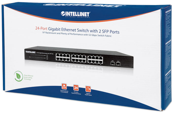 Switch Gigabit Ethernet 24 Porte + 2 Porte SFP