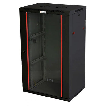 Armadio Rack 19'' a muro 20 unit&agrave sezione unica prof. 600mm Nero