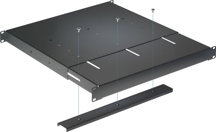 Mensola estensibile per Rack 19'' 1U Nero 4 punti