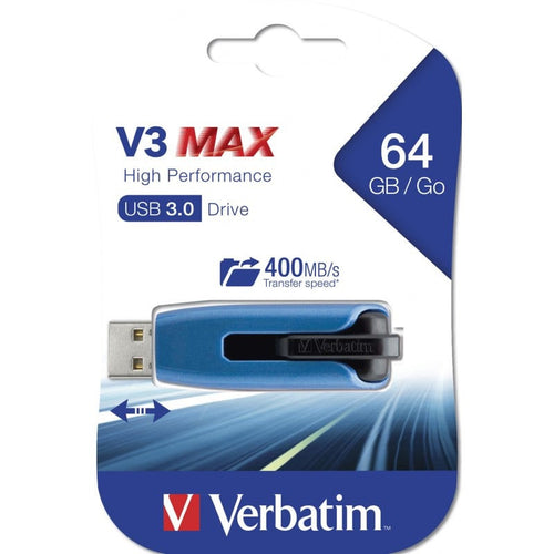 Memoria USB 3.0 Verbatim Retrattile 64GB Blu