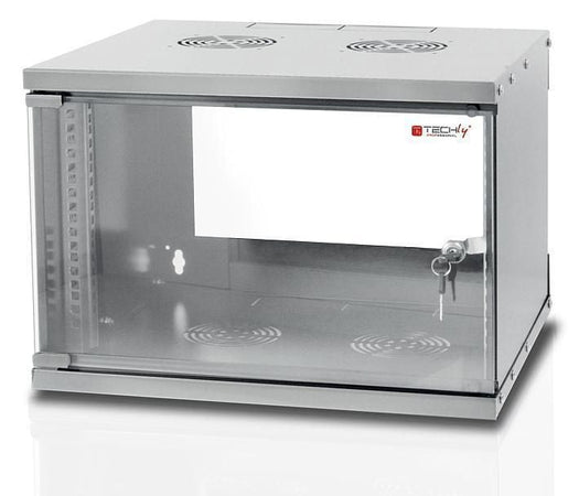 Armadio Rack 19'' a Muro 6U prof. 450 Grigio Assemblato