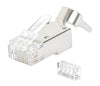 Confezione 50 Plug RJ45 STP per Cavo Rigido Flessibile Cat.6A STP