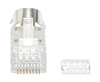 Confezione 50 Plug RJ45 STP per Cavo Rigido Flessibile Cat.6A STP