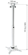 Supporto a Soffitto per Proiettori Estensione 500-770 mm Bianco