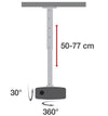 Supporto a Soffitto per Proiettori Estensione 500-770 mm Bianco