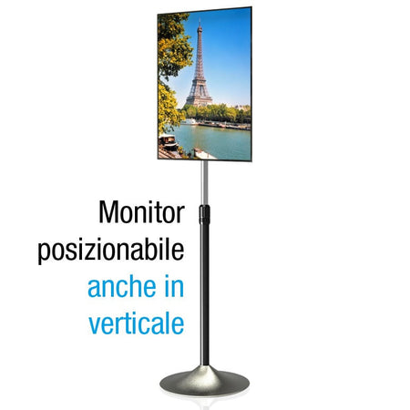 Supporto a Pavimento Colonna a Base Circolare per TV LCD/LED 13-27''