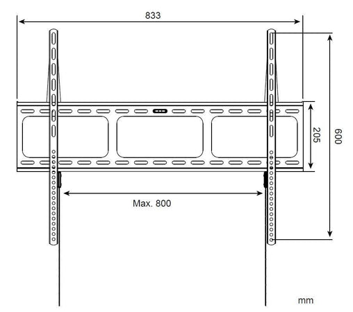 Supporto a Muro per TV LED LCD 42-80'' Ultra Slim fisso H600mm