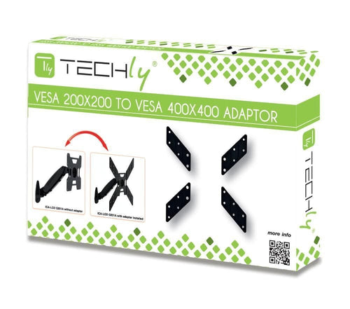 Adattatore per Supporto VESA da 200x200 a 400x400 Nero